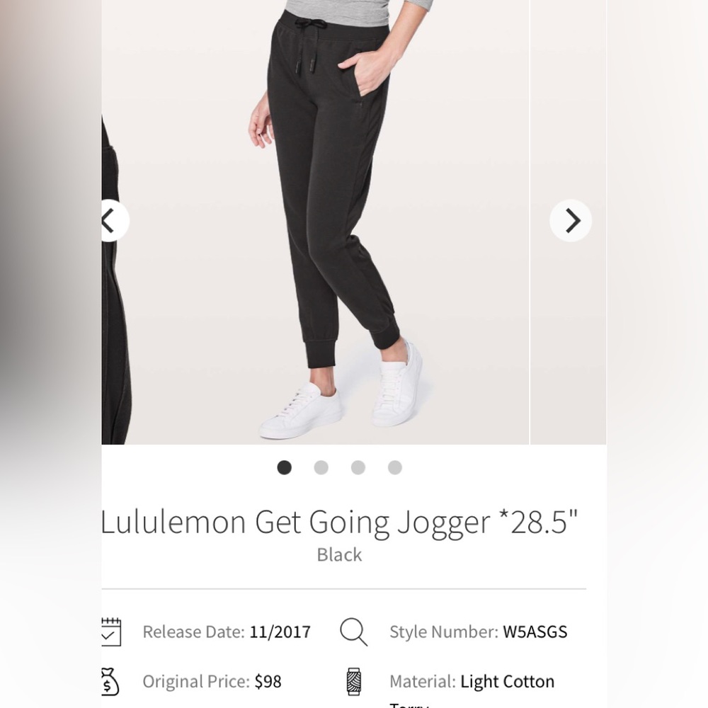 🌟SOLD on Facebook🌟 Lululemon Get Going Jogger 28.5"
Size 4